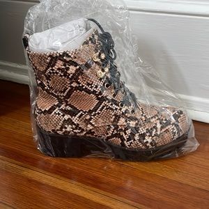 Lulus Snakeskin Combat Boots